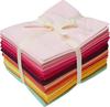 Stoffpaket Patchy Uni "Rosa-Rot-Orange-Gelb", 17 Zuschnitte