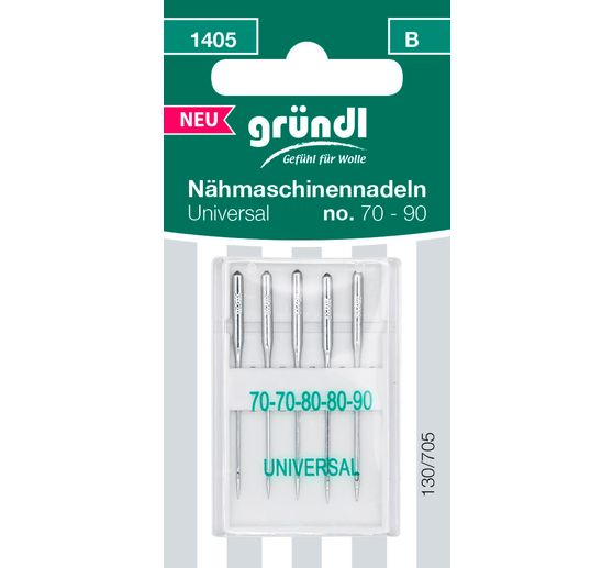 Aiguilles pour machine à coudre universelles, No. 70 - 90