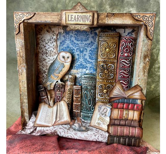 Scrapbook-Block "Vintage Library"