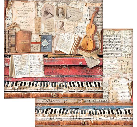 Scrapbook-Block "Vintage Library"