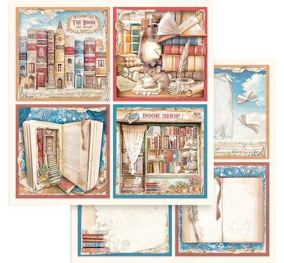 Scrapbook-Block "Vintage Library"