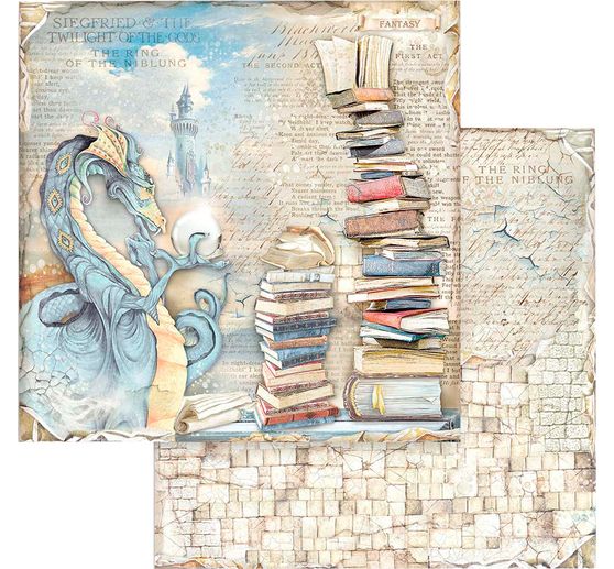 Scrapbook-Block "Vintage Library"