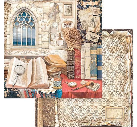 Scrapbook-Block "Vintage Library"