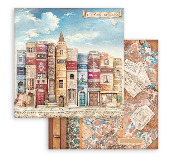 Scrapbook-Block "Vintage Library"