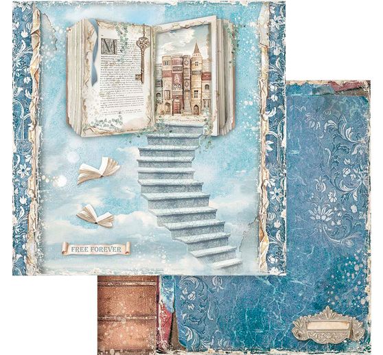 Scrapbook-Block "Vintage Library"