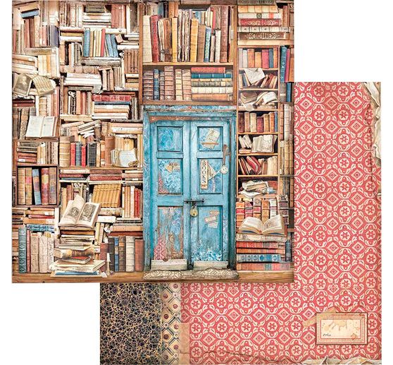 Scrapbook-Block "Vintage Library"