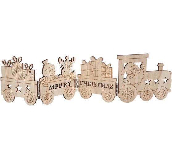 Silhouette en bois VBS « Train de Noël »