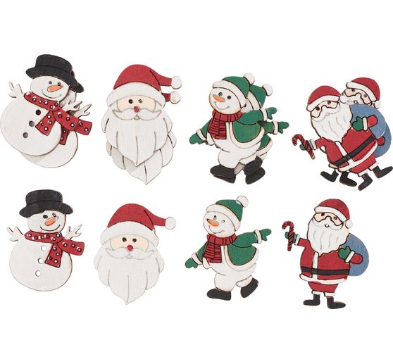 VBS Scatter decoration mix "Santa and snowman"