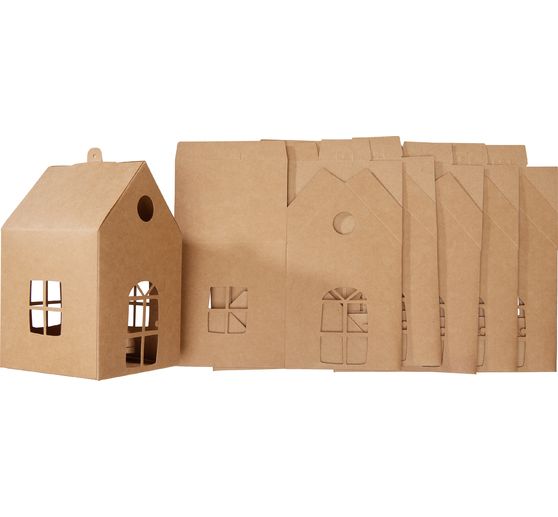 Maisons en carton kraft - VBS Hobby