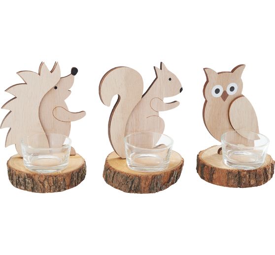 VBS Forest animals on slices of bark