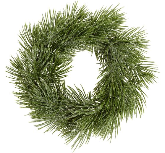 Pine wreath with ice