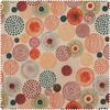 Motif fabric linen look "Circles"