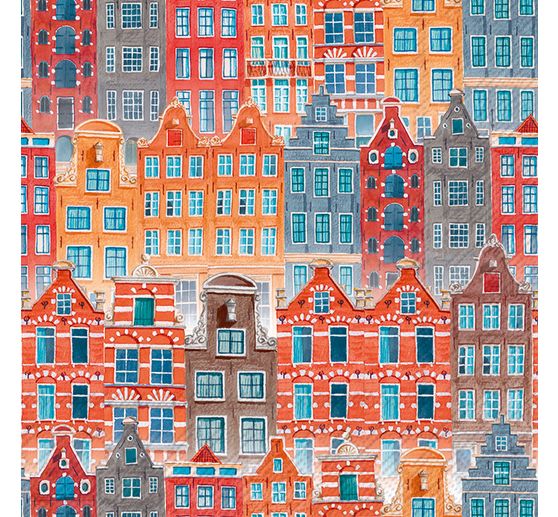 Serviette "Amsterdam Häuser"
