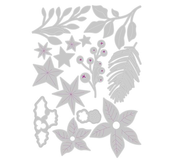Gabarit d’estampe Sizzix Thinlits « Festive Foliage »