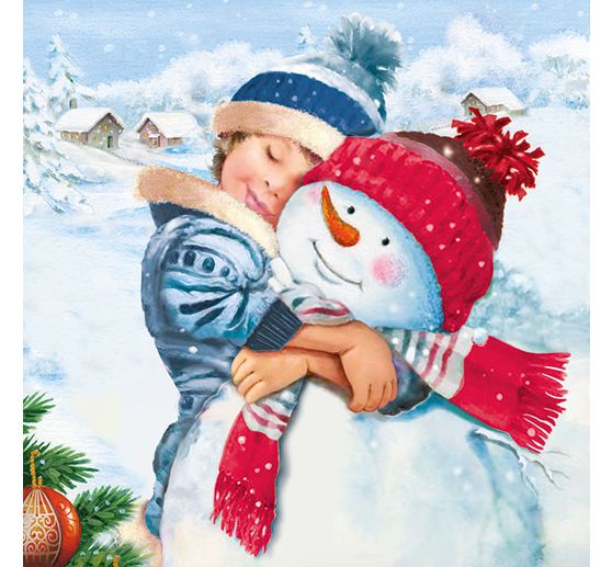 Serviette "Sweet Snowmen"