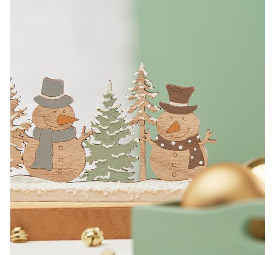 Déco en bois à emboîter VBS « Bonshommes de neige »