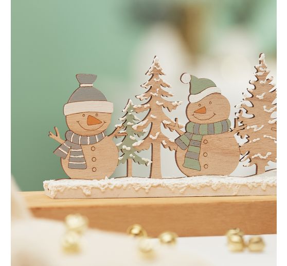 Déco en bois à emboîter VBS « Bonshommes de neige »