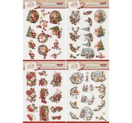 3D-Stanzbogen-Set "From Santa with love"
