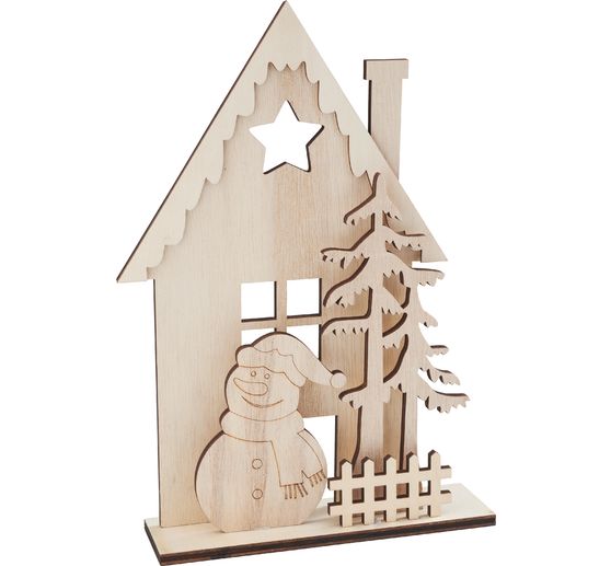 VBS Wooden building kit "Winter house snowman"