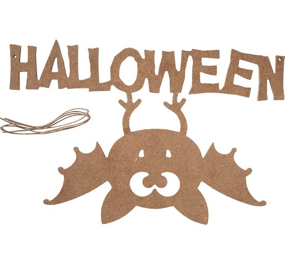 Halloween sign with bat