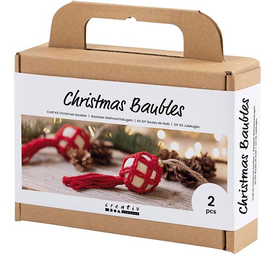 Craft kit Christmas balls "Macramé"