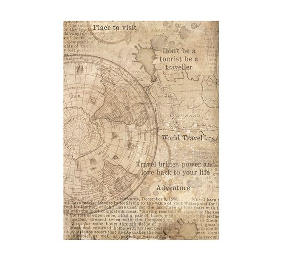 Motif straw silk Backgrounds "Around the World", set of 8
