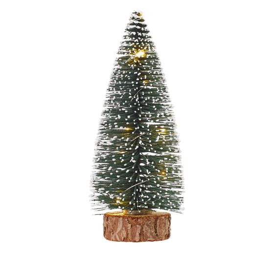 Miniature fir tree with LED lighting, 14 cm