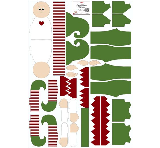 Dolls sewing craft kit "Elf snowflake"