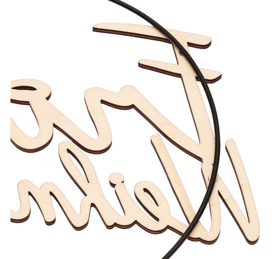 Inscription en bois "« Frohe Weihnachten »