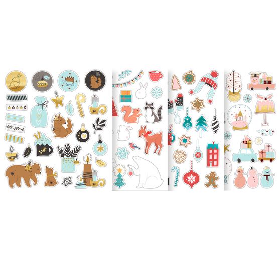 Glitter sticker set "Winter"