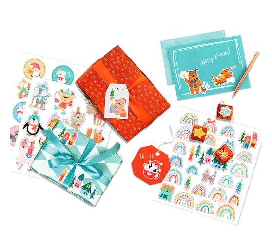 Assortiment de stickers pailletés « Noël »