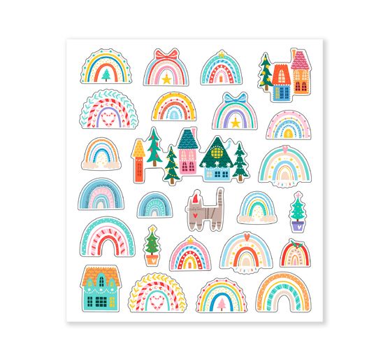 Assortiment de stickers pailletés « Noël »