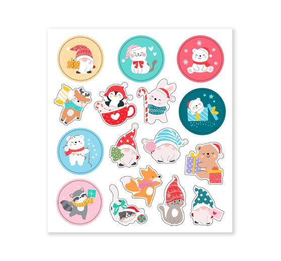 Assortiment de stickers pailletés « Noël »