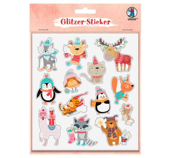 Assortiment de stickers pailletés « Noël »