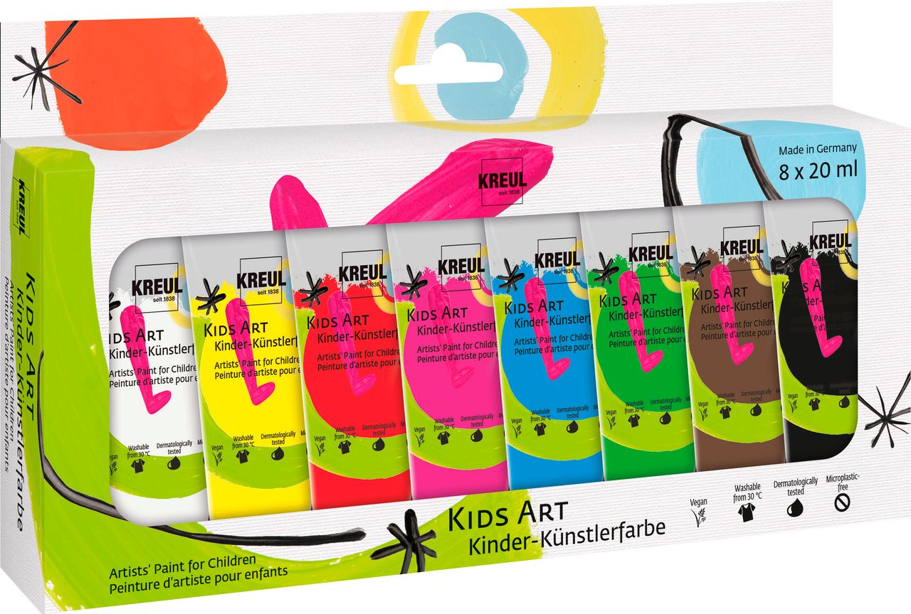KREUL Kids Art Peinture d'artiste pour enfants, 20 ml, set