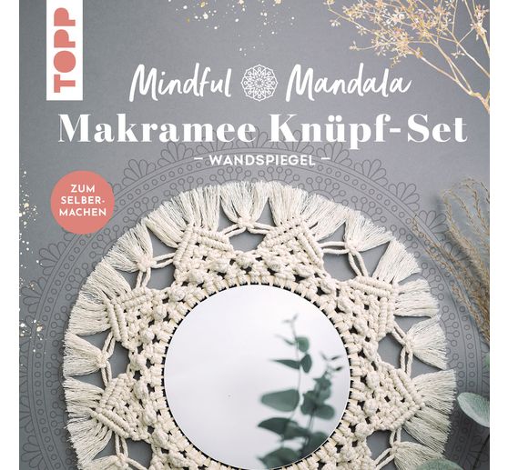 Mindful Mandala - Kit de macramé "Miroir mural"