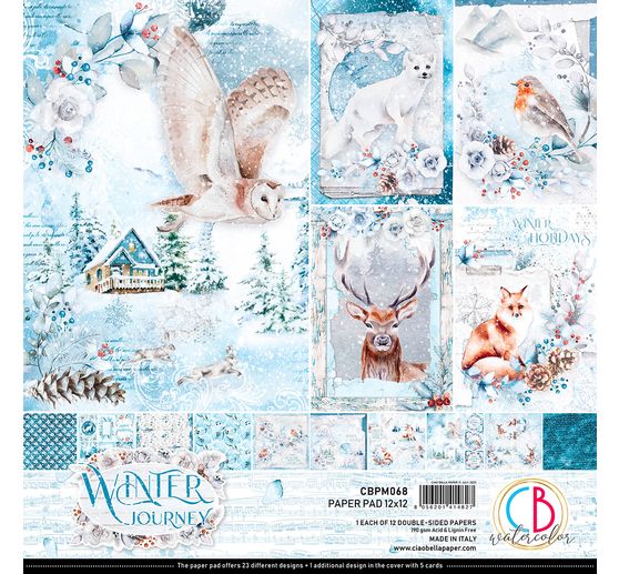 Papier scrapbooking « Winter Journey »