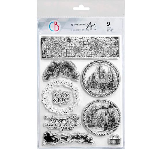 Silikonstempel "Dear Santa", Winter Landscape Balls