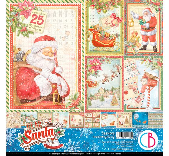 Scrapbook paper "Dear Santa"