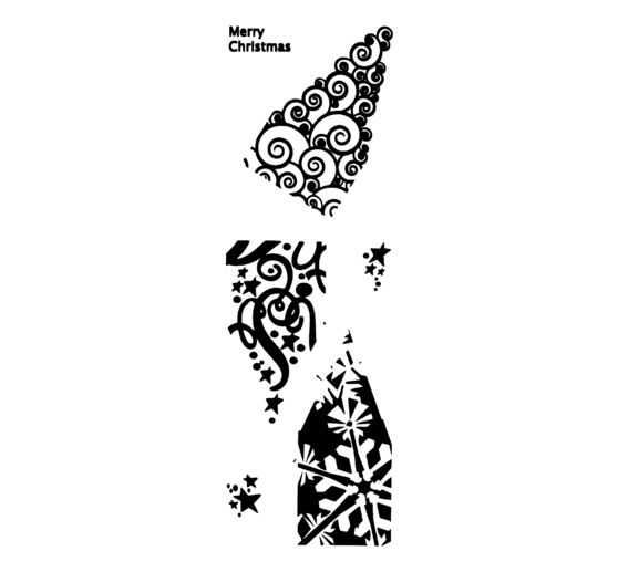 Silicone stamp for folding star medium "Christmas"