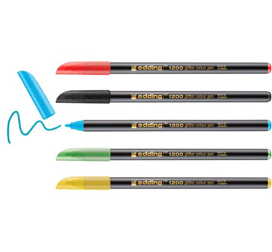 edding 1200 glitter felt tip pens