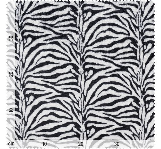 Fleece-Stoff "Tierfell Zebra"