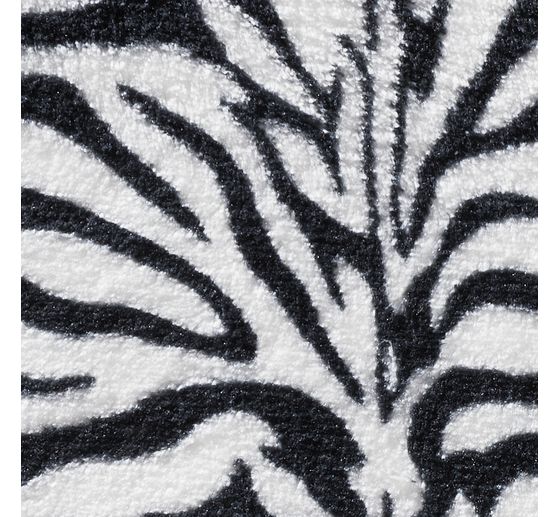 Fleece-Stoff "Tierfell Zebra"