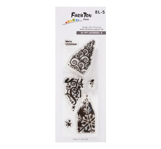 Silicone stamp for folding star medium "Christmas"