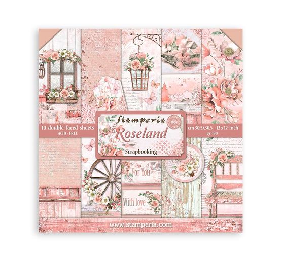 Bloc de papier scrapbooking « Roseland »