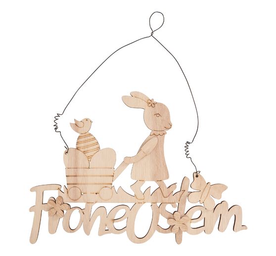 VBS Wooden hanger "Frohe Ostern"