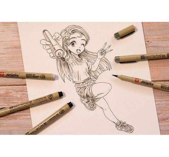 Sakura Pigma Micron "Manga Collection", set of 6