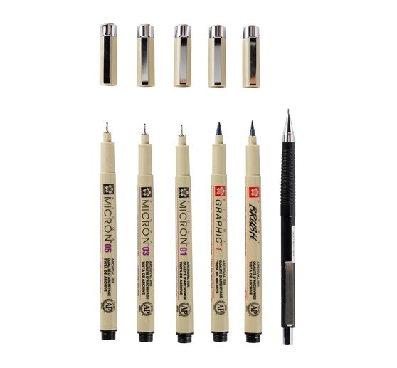 Sakura Pigma Micron "Manga Collection", set of 6