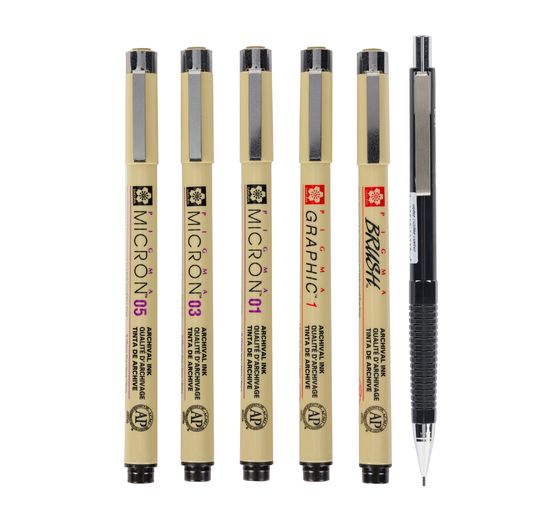 Sakura Pigma Micron "Manga Collection", set of 6