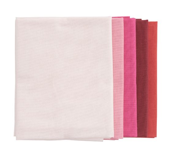 Assortiment de tissus Patchy Uni « Rose-Rouge »